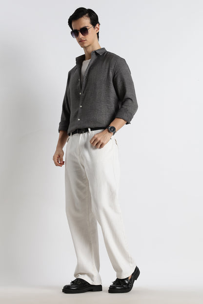 The Minimalist Linen Look Shirt Grey