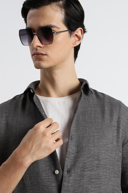 The Minimalist Linen Look Shirt Grey
