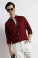 Minimal Linen Shirt Maroon