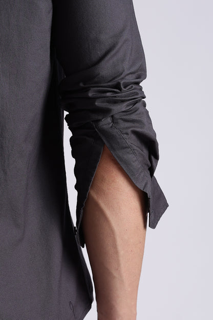 Cotton Oxford Solid Shirt Dk Grey