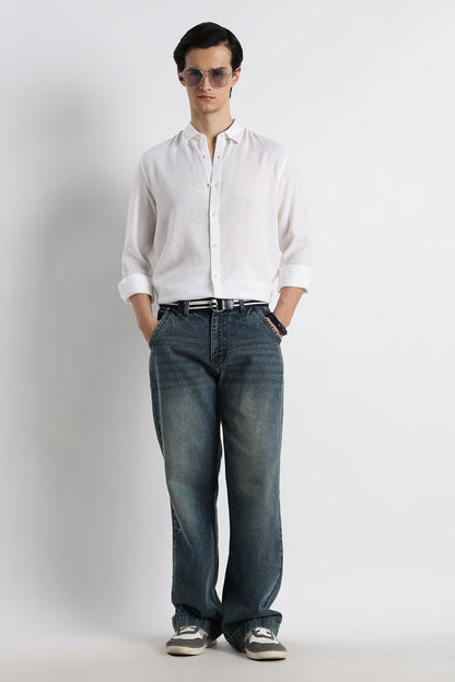 Minimal Linen Shirt White