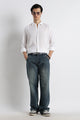 Minimal Cotton-Linen Shirt White