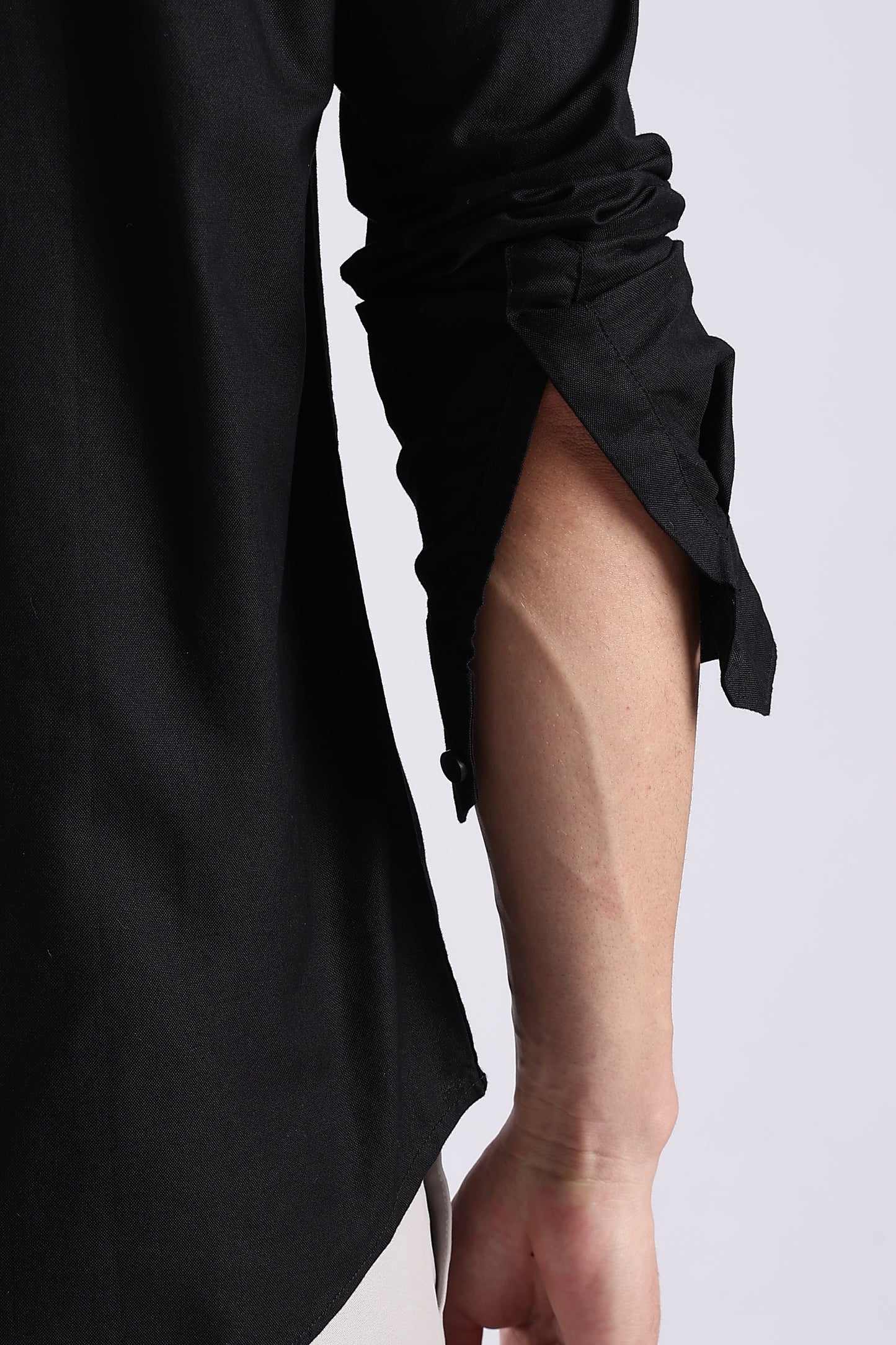 100% Cotton Oxford Solid Shirt Black