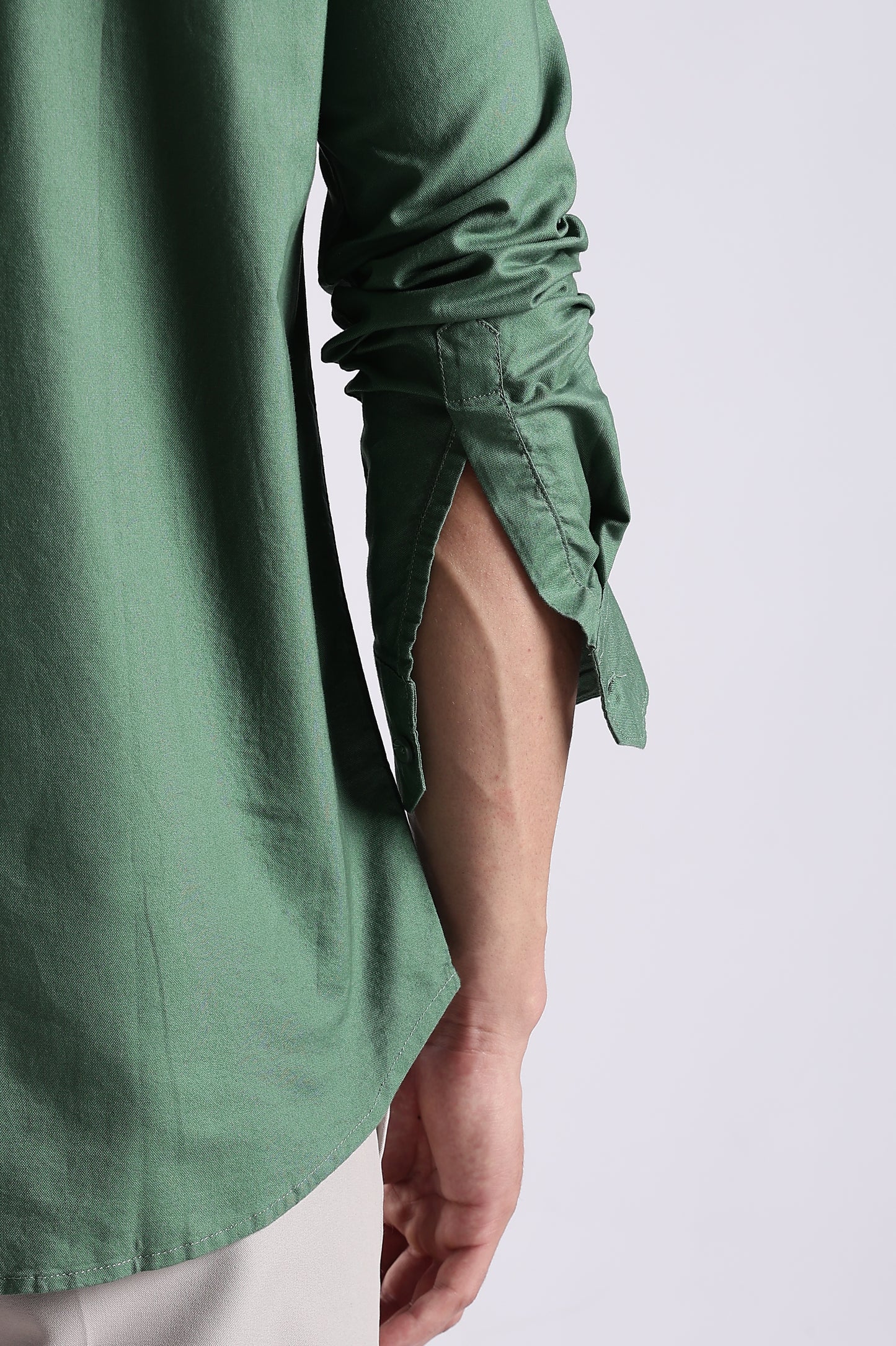 100% Cotton Oxford Solid Shirt Green