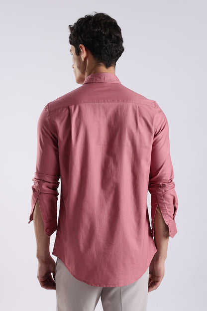Cotton Oxford Solid Shirt Dk Pink