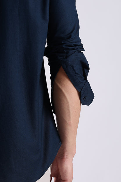 Cotton Oxford Solid Shirt Royal Blue