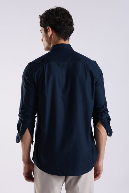 Cotton Oxford Solid Shirt Royal Blue