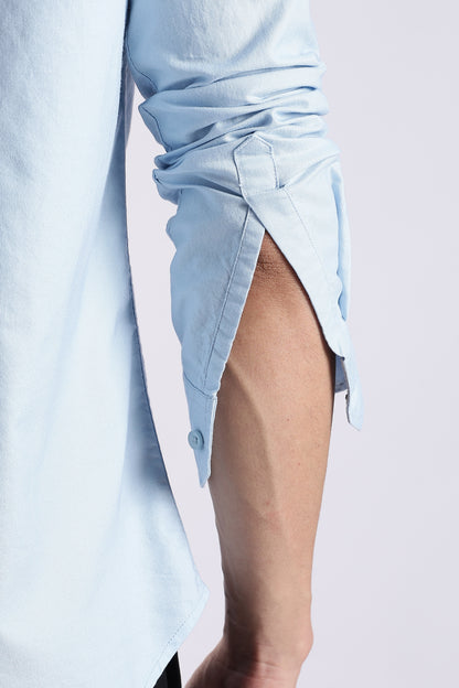 Cotton Oxford Solid Shirt Sky Blue