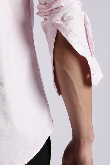 Cotton Oxford Solid Shirt Pink