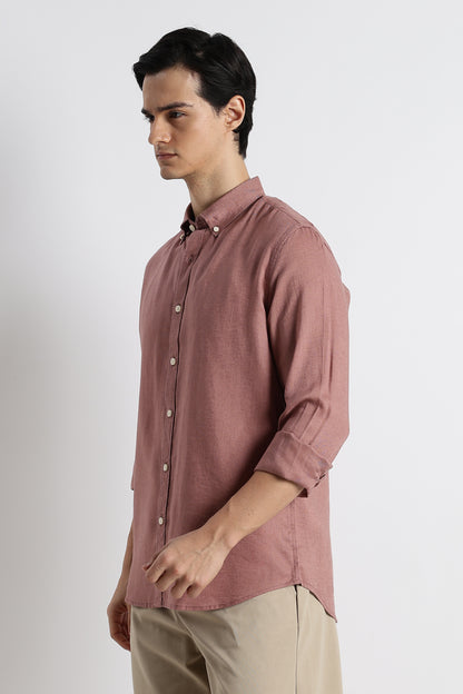 Minimal Linen Shirt Pink