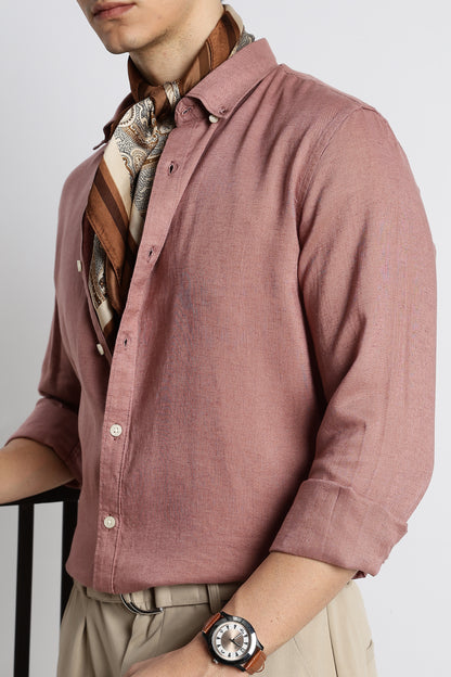 Minimal Linen Shirt Pink