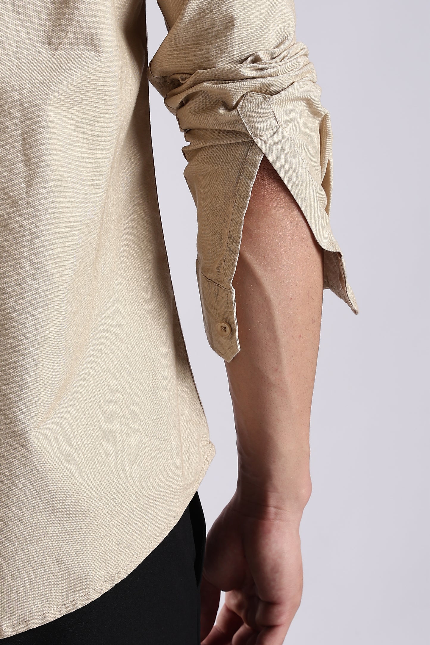 100% Cotton Oxford Solid Shirt Cream