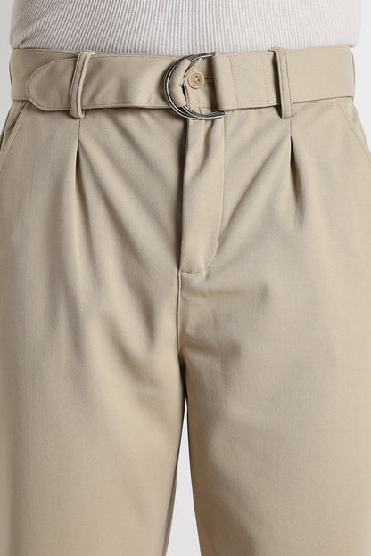 Relaxed Korean Fit Pants Lt Beige