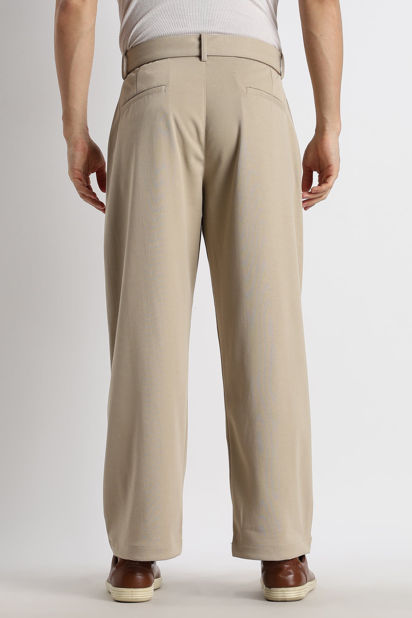 Relaxed Korean Fit Pants Lt Beige