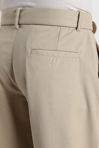 Relaxed Korean Fit Pants Lt Beige
