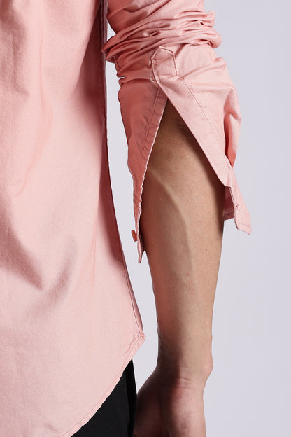 Cotton Oxford Solid Shirt Orange