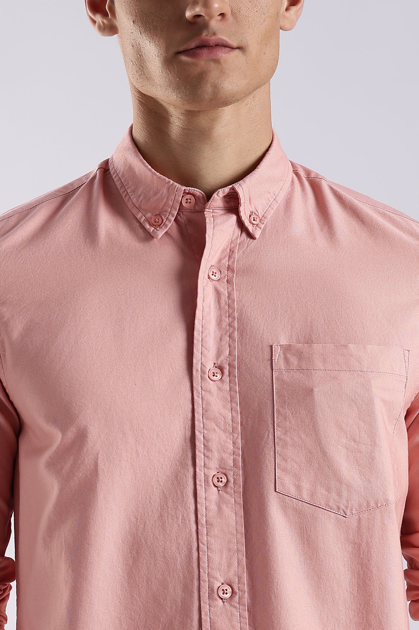 100% Cotton Oxford Solid Shirt Orange