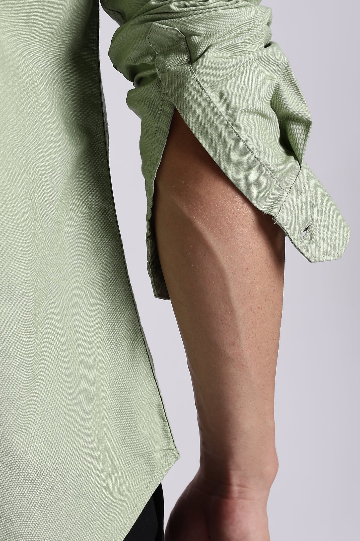 100% Cotton Oxford Solid Shirt P Green