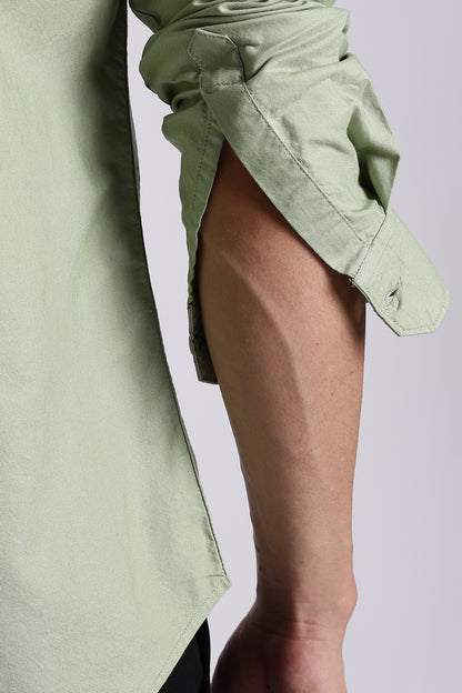 Cotton Oxford Solid Shirt P Green