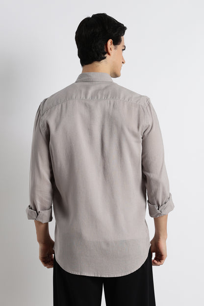 Minimal Linen Shirt Grey