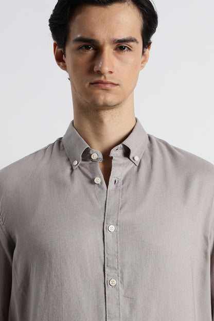 Minimal Linen Shirt Grey