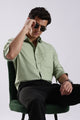 100% Cotton Oxford Solid Shirt P Green