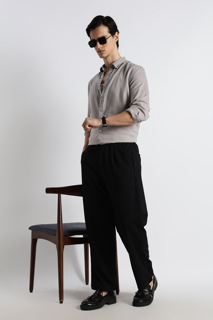 Minimal Linen Shirt Grey