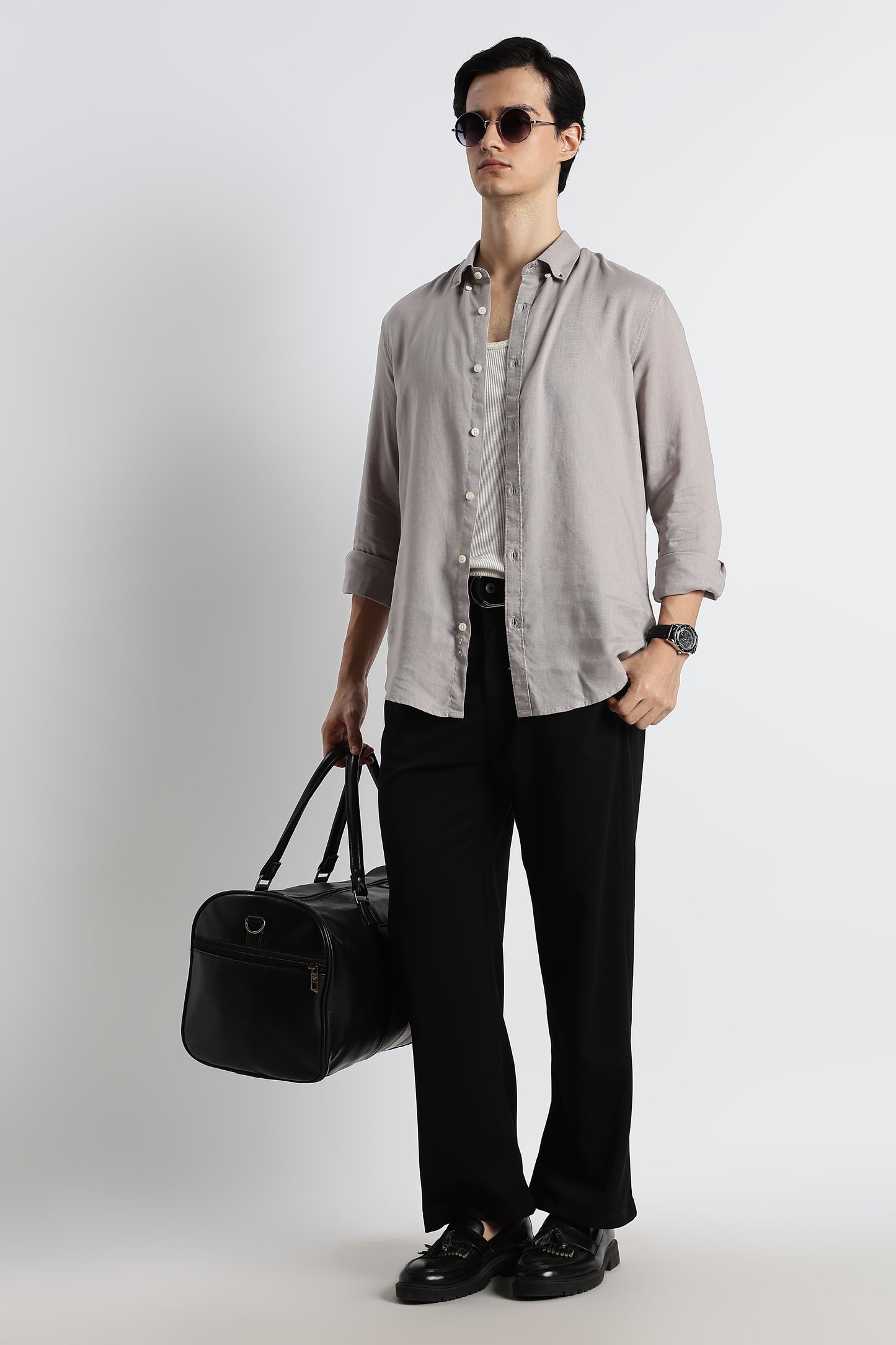 Relaxed Korean Fit Pants Black