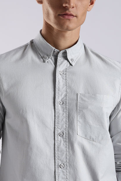 Cotton Oxford Solid Shirt Off White