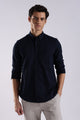 Cotton Oxford Solid Shirt Navy