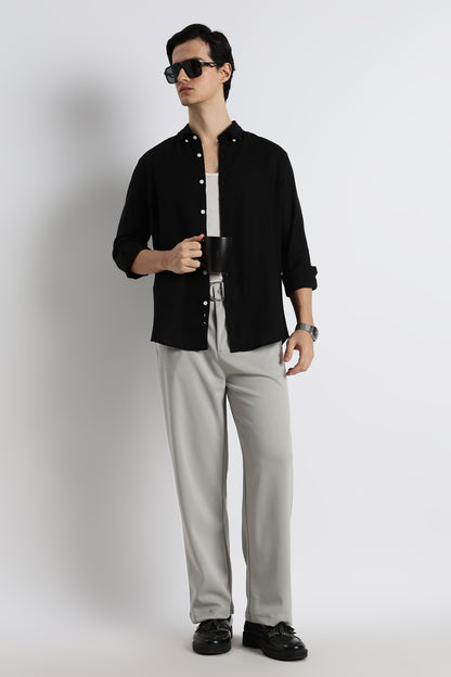 Relaxed Korean Fit Pants Lt Grey