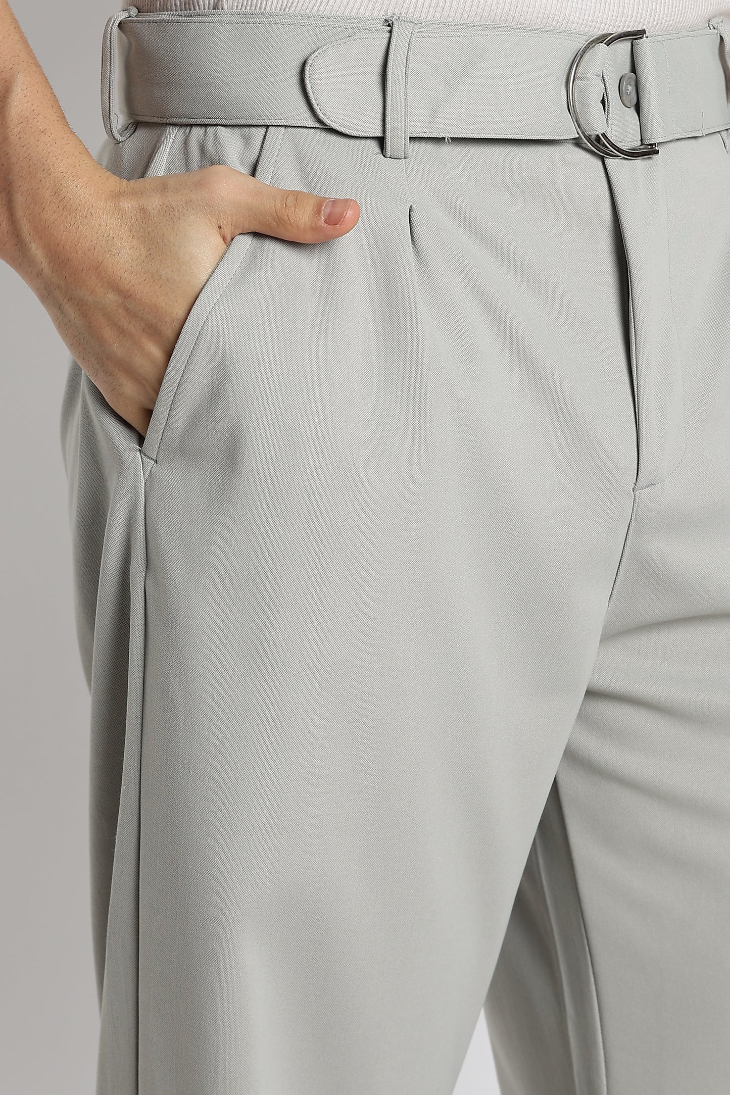 Relaxed Korean Fit Pants Lt Grey