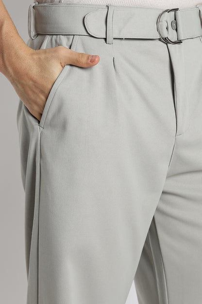 Relaxed Korean Fit Pants Lt Grey