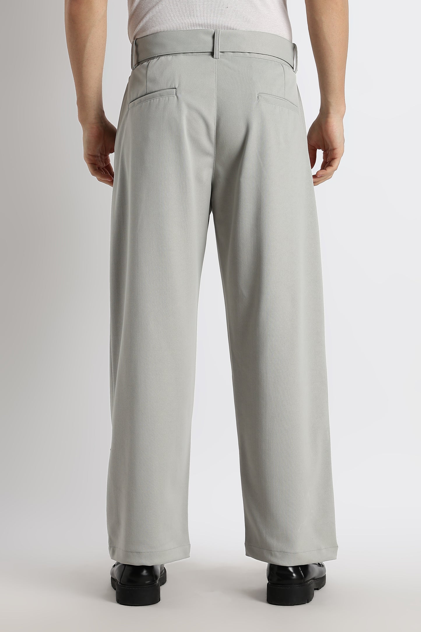 Relaxed Korean Fit Pants Lt Grey