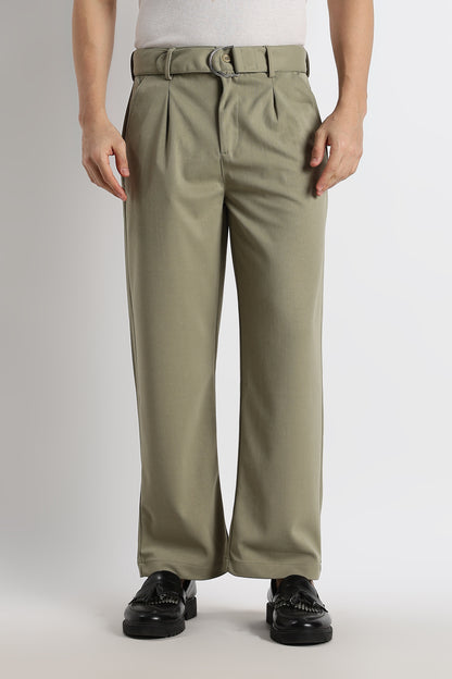 Relaxed Korean Fit Pants Olive