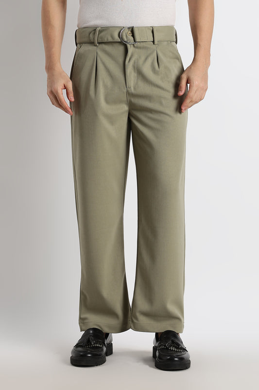 Relaxed Korean Fit Pants Olive