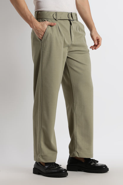 Relaxed Korean Fit Pants Olive