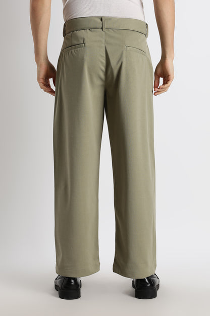 Relaxed Korean Fit Pants Olive
