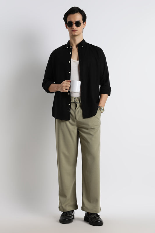 Relaxed Korean Fit Pants Olive