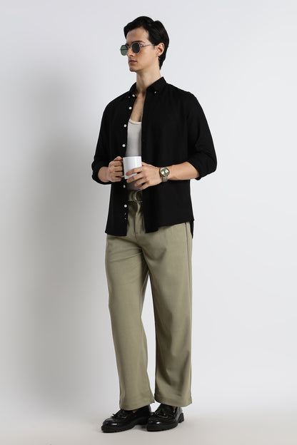 Relaxed Korean Fit Pants Olive