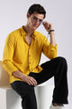 Knitted Tencel Stichless Finish Shirt Yellow