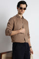 Minimal Linen Shirt Lt Brown