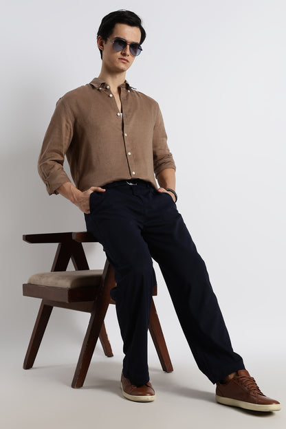 Relaxed Korean Fit Pants Navy