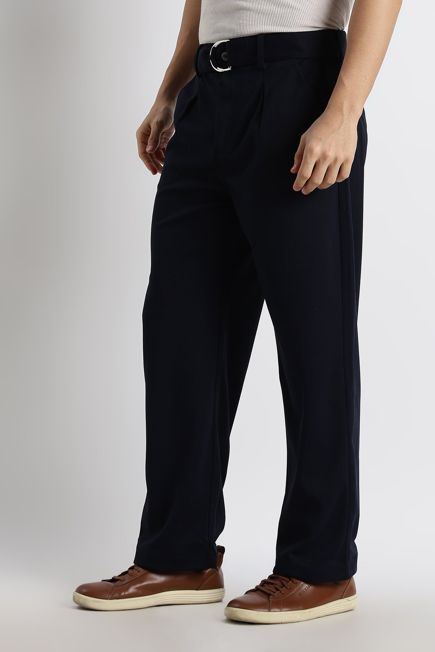Relaxed Korean Fit Pants Navy