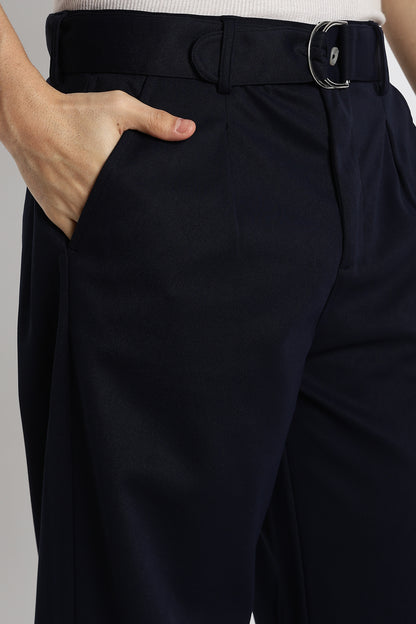 Relaxed Korean Fit Pants Navy