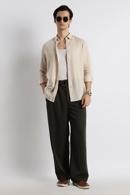 Relaxed Korean Fit Pants Green