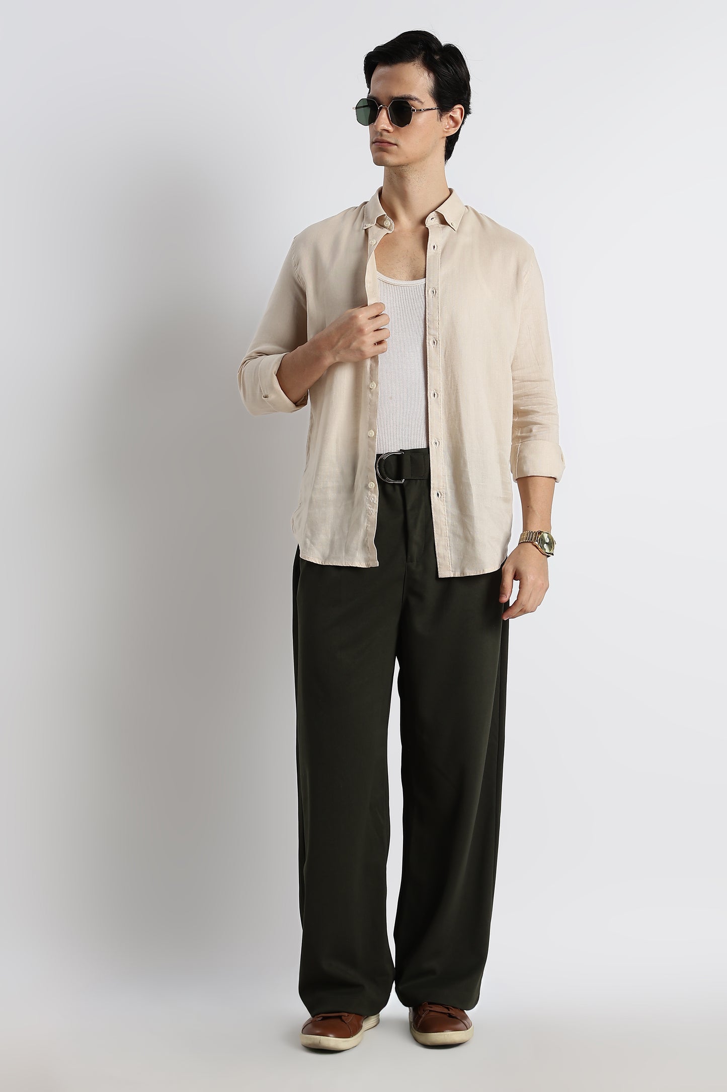 Relaxed Korean Fit Pants Green