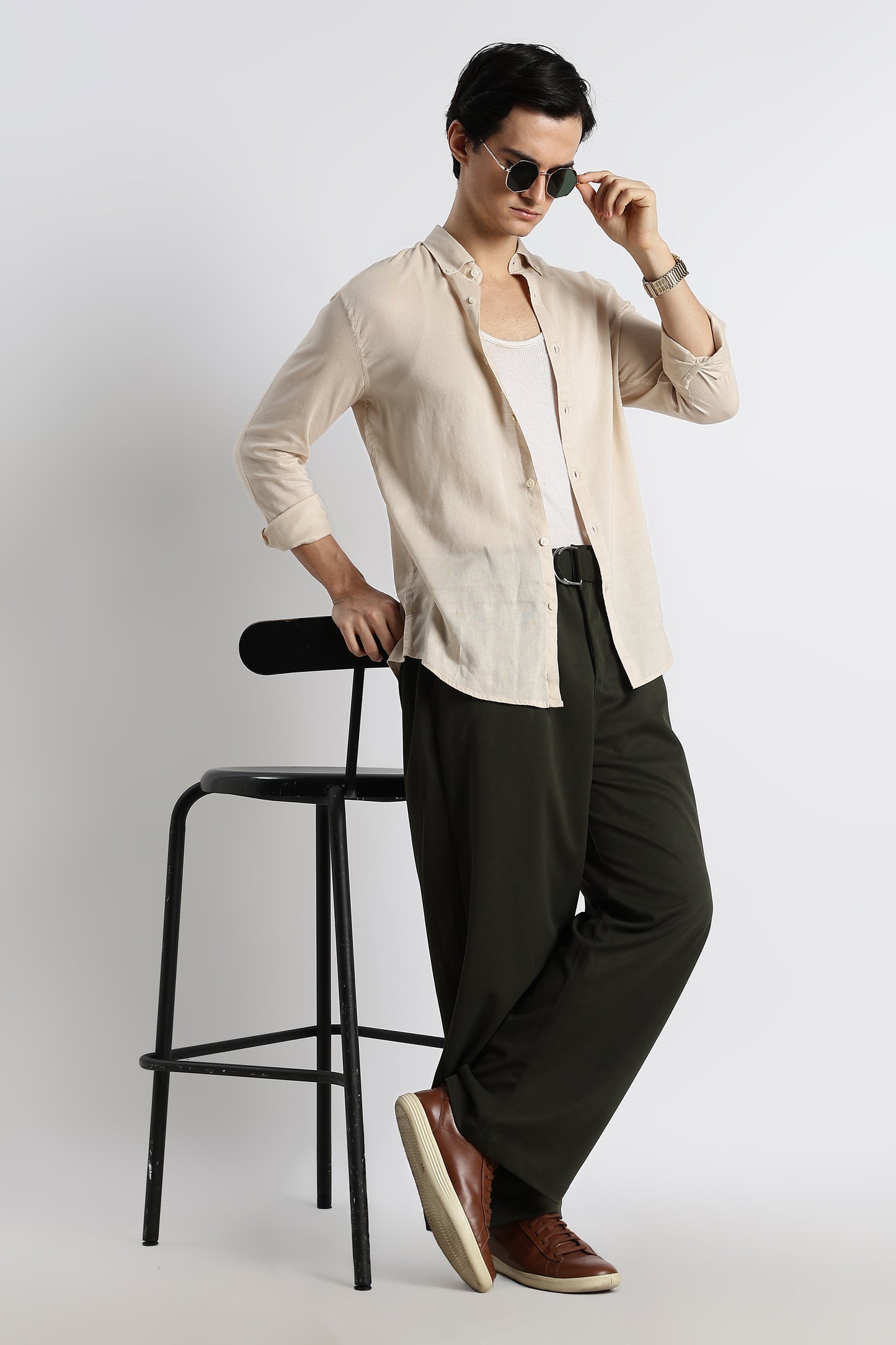 Relaxed Korean Fit Pants Green