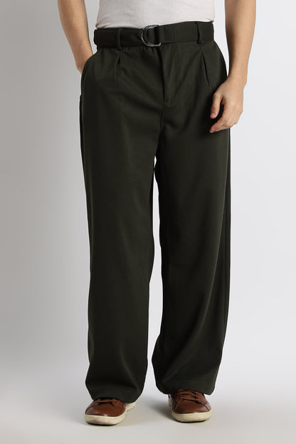 Relaxed Korean Fit Pants Green