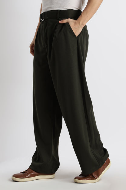Relaxed Korean Fit Pants Green